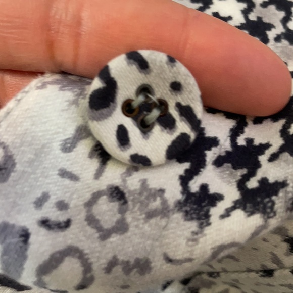 Black & Gray Houndstooth & Snakeskin Denim Vest / Small - Picture 10 of 11